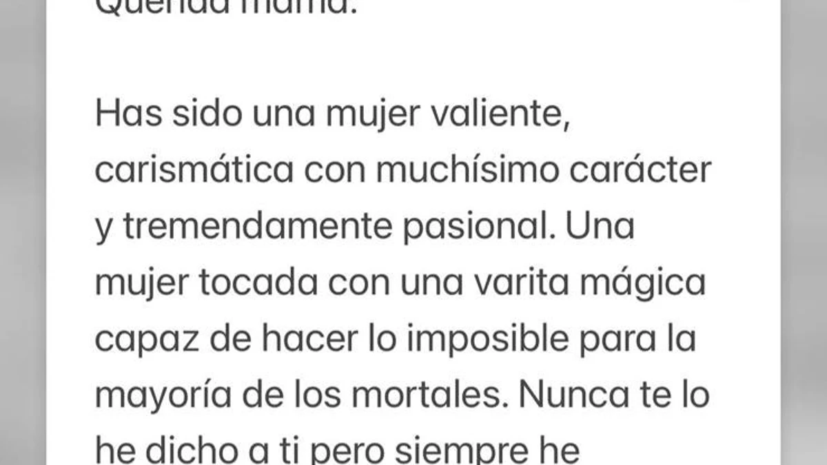 Mensaje de despedida de Miguel Ángel Muñoz a su madre