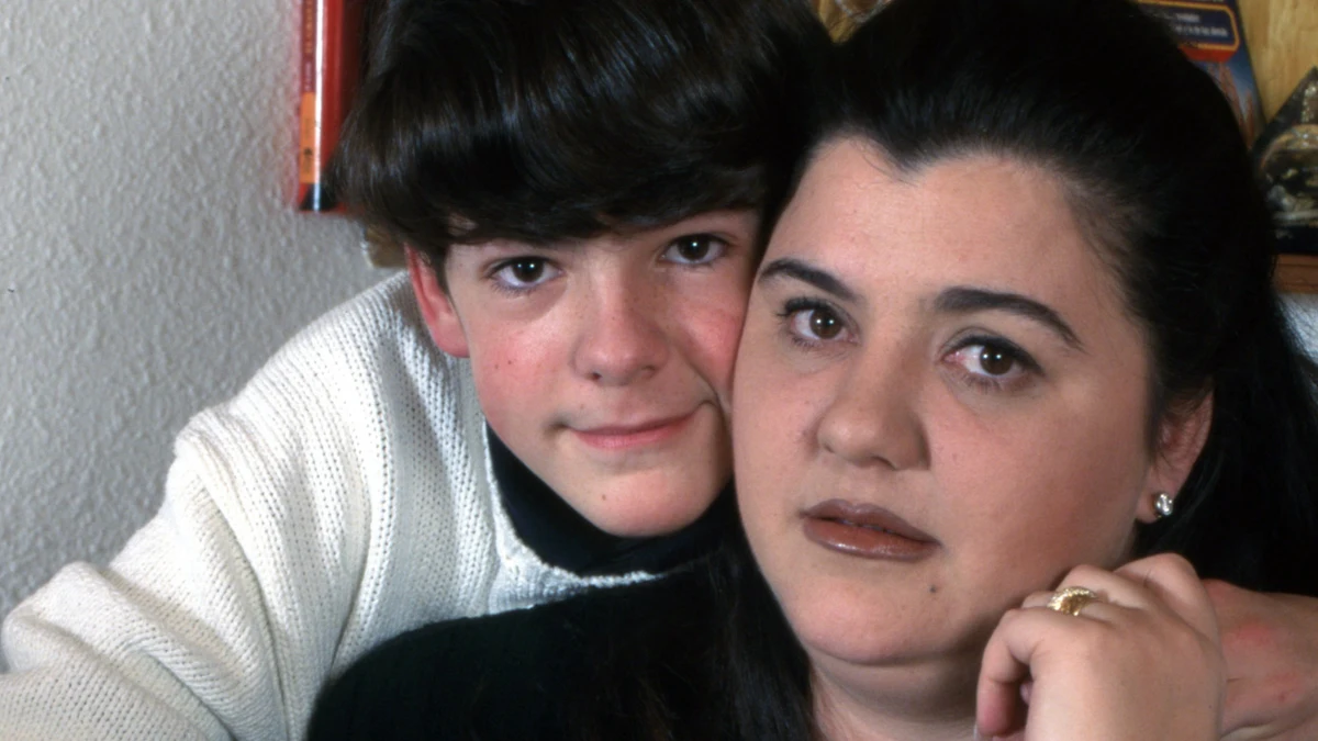Cristina Blanco junto a su hijo, Miguel Ángel Muñoz