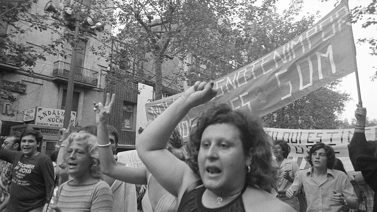 Manifestación, Barcelona, 1977