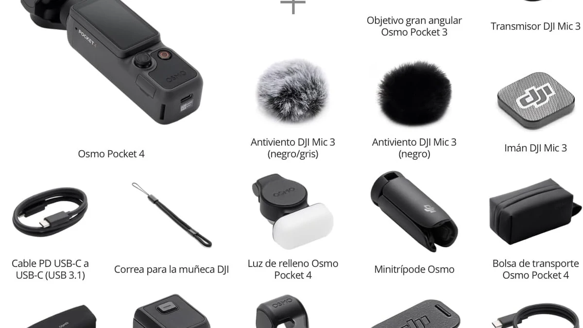 Todo esto acompaña al pack de creadores de la DJI Osmo Pocket 4