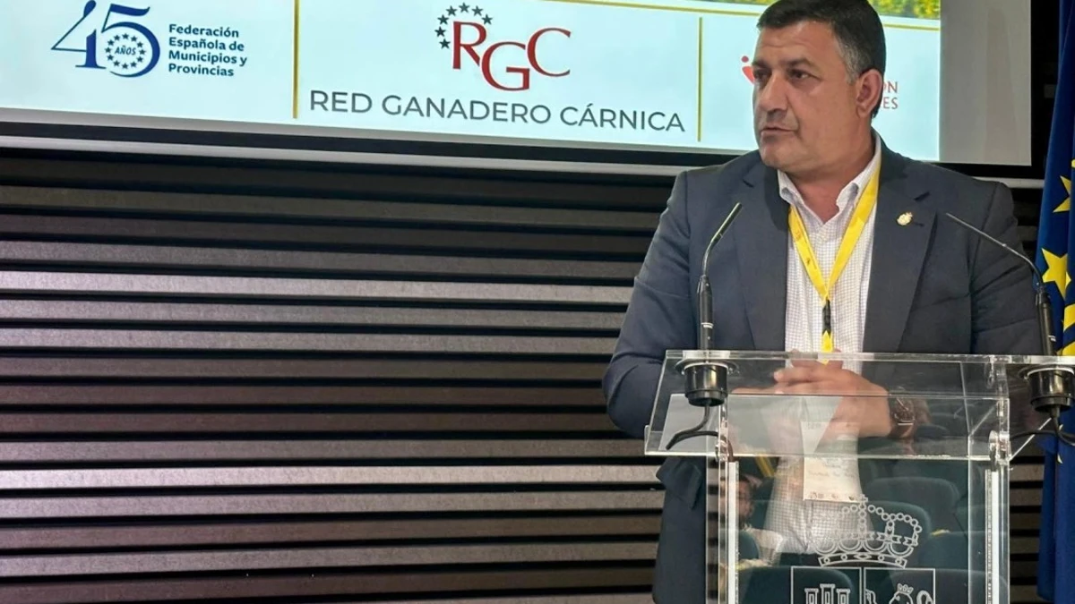 El presidente de la Diputación de Ávila durante su intervención