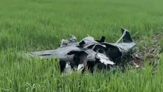 Dron ruso derribado por Ucrania Dron ruso derribado por Ucrania