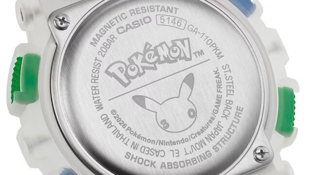 Pokémon hace oficial su colaboración con Casio por su 30 aniversario con un reloj repleto de detalles