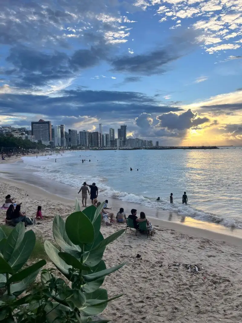 Atardecer en la bahía de Fortaleza (Ceará)