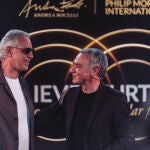El tenor Andrea Bocelli durante el evento, en Venecia
