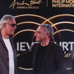 El tenor Andrea Bocelli durante el evento, en Venecia