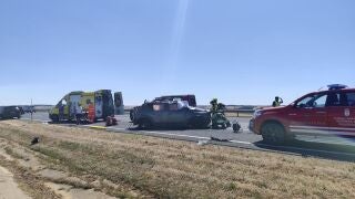 Lugar del trágico accidente en la provincia de Palencia