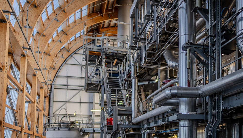 Interior de la planta de valorización de residuos de Veolia en Leeds