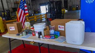 July 21, 2026, Fl, USA: Display of items that included 700 hygiene kits and 700 food items, part of a humanitarian assistance cargo delivery operation to Cuba, part of Secretary of State Marco RubioA?â‚¬â„?s offer in May of a U.S. government humanitarian assistance commitment valued at 00 million to be distributed directly to the Cuban people, in Miami, on Tuesday, July 21, 2026. Europa Press/Contacto/Pedro Portal 21/07/2026 ONLY FOR USE IN SPAIN