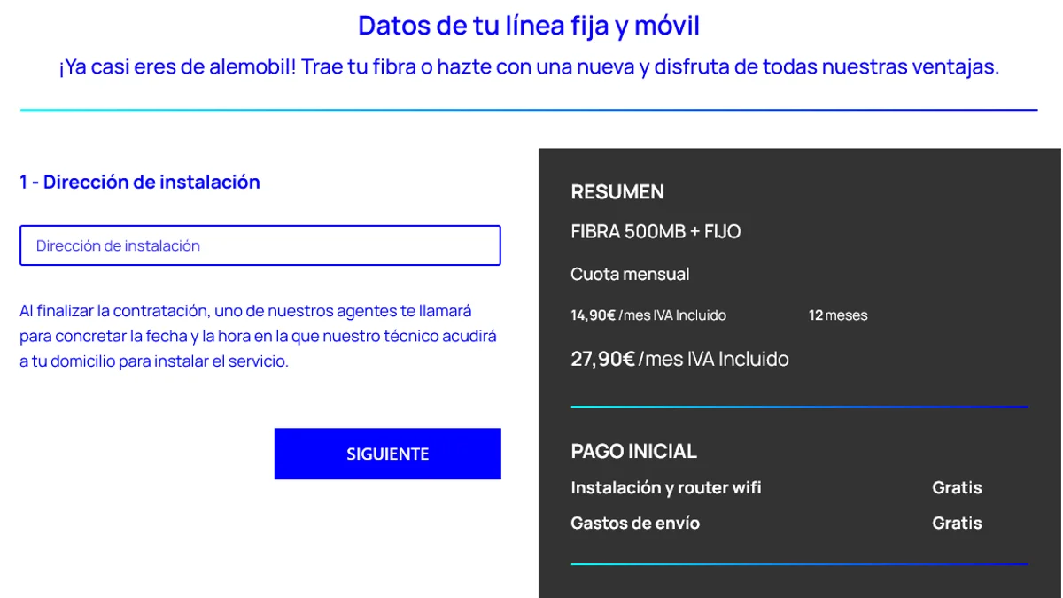 La oferta de alemobil