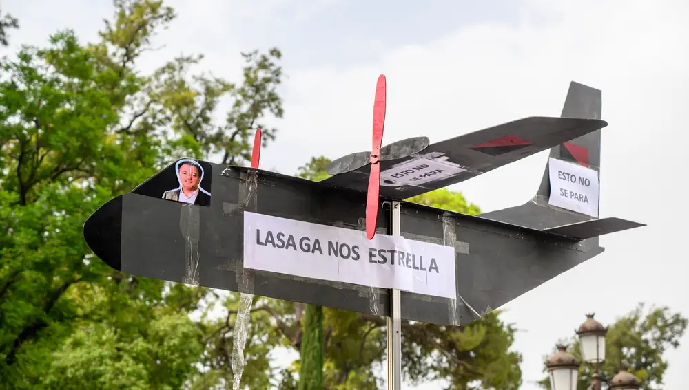 Trabajadores de Airbus en huelga