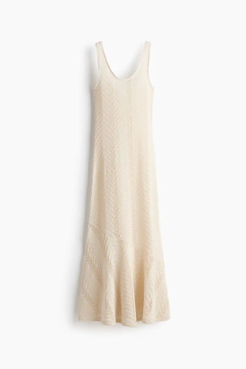 Vestido de crochet.