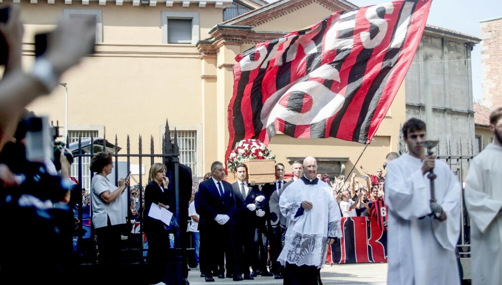 Franco Baresi's funeral in Milan