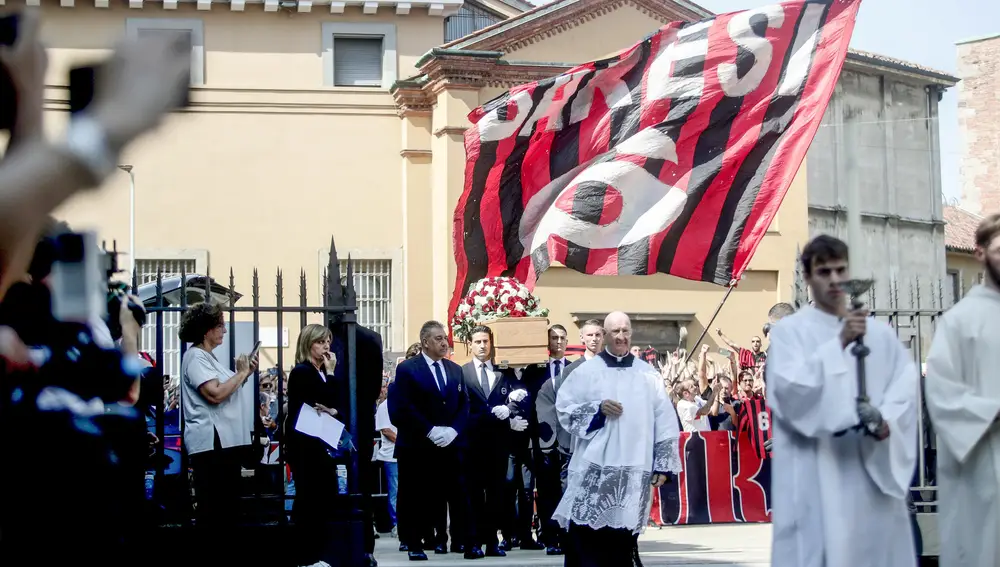 Franco Baresi's funeral in Milan