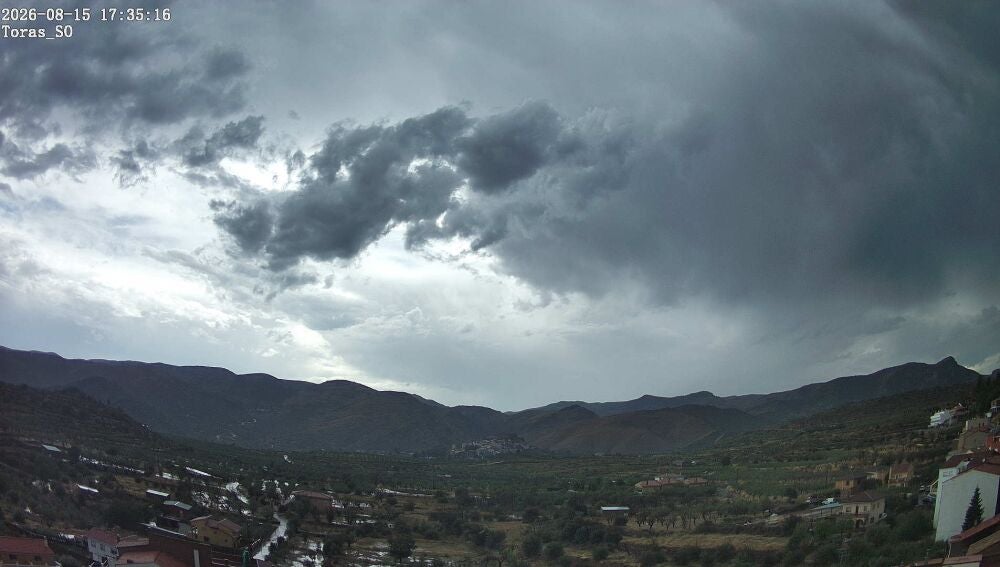 Webcam de Avamet en Torás (Castellón) REMITIDA / HANDOUT por AVAMET Fotografía remitida a medios de comunicación exclusivamente para ilustrar la noticia a la que hace referencia la imagen, y citando la procedencia de la imagen en la firma 15/08/2026