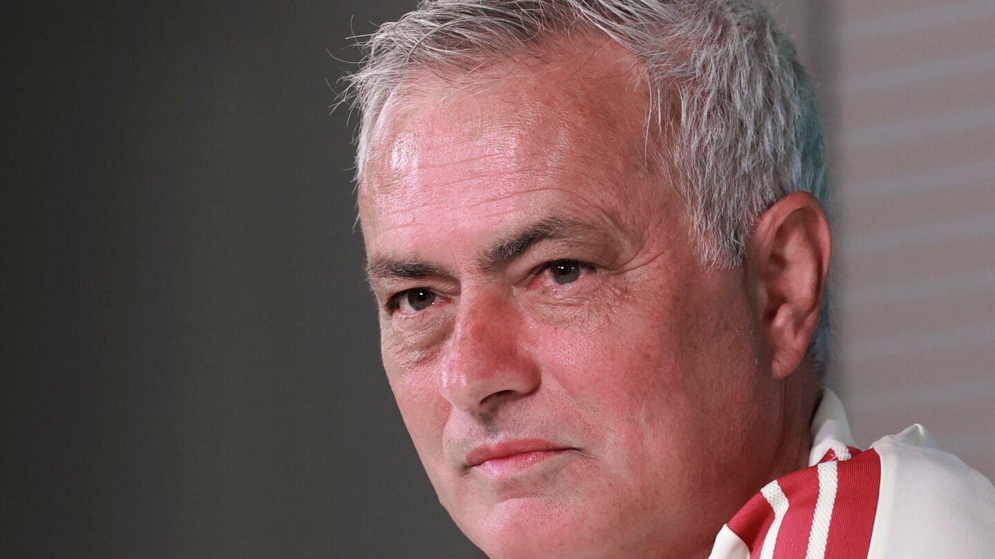 MADRID, 21/08/2026.- El entrenador del Real Madrid, José Mourinho, durante la rueda de prensa previa al primer partido oficial de la temporada para el equipo blanco, contra el Espanyol, correspondiente a la segunda jornada de LaLiga. EFE/Chema Moya