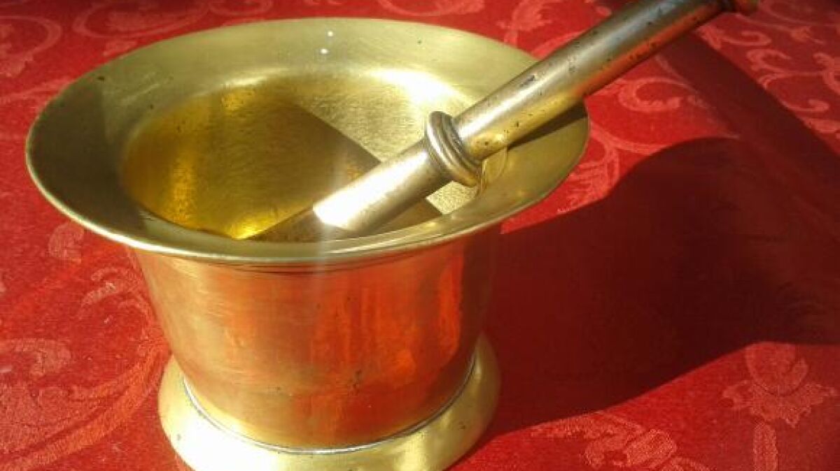 Spanish almirez mortar fades from rural home kitchens