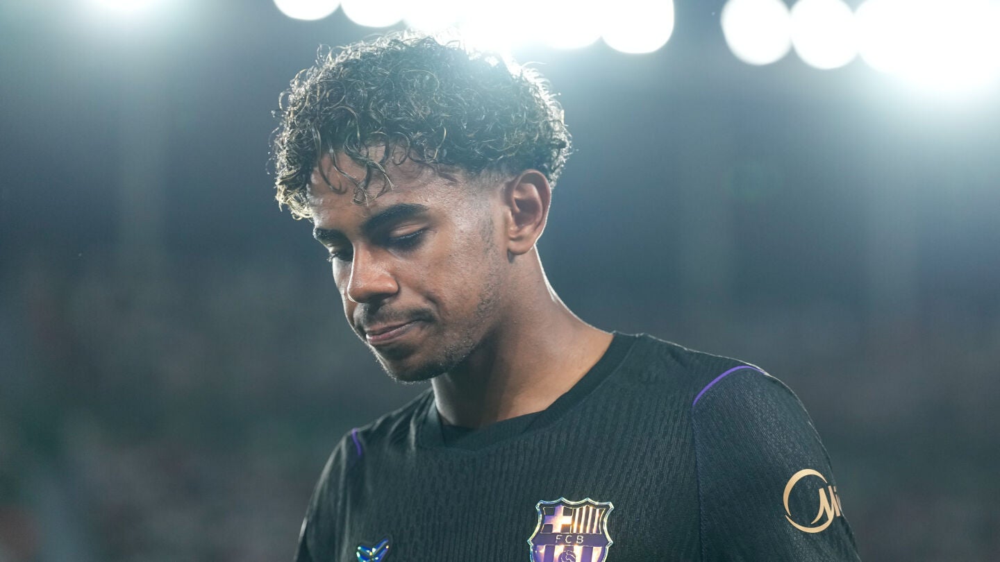 Lamine Yamal of FC Barcelona looks on during the Spanish League, LaLiga EA Sports, football match played between Elche CF and FC Barcelona at Estadio Manuel Martinez Valero on August 23, 2026, in Elche, Spain. AFP7 23/08/2026 ONLY FOR USE IN SPAIN