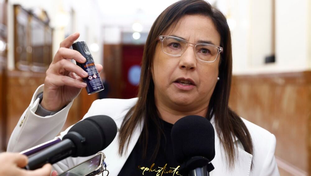 Congreso de los Diputados. La diputada del PP￼ Ana V&aacute;zquez es expulsada por la presidenta Armengol al portar un spray de pimienta y considerarlo como un arma no permitida.