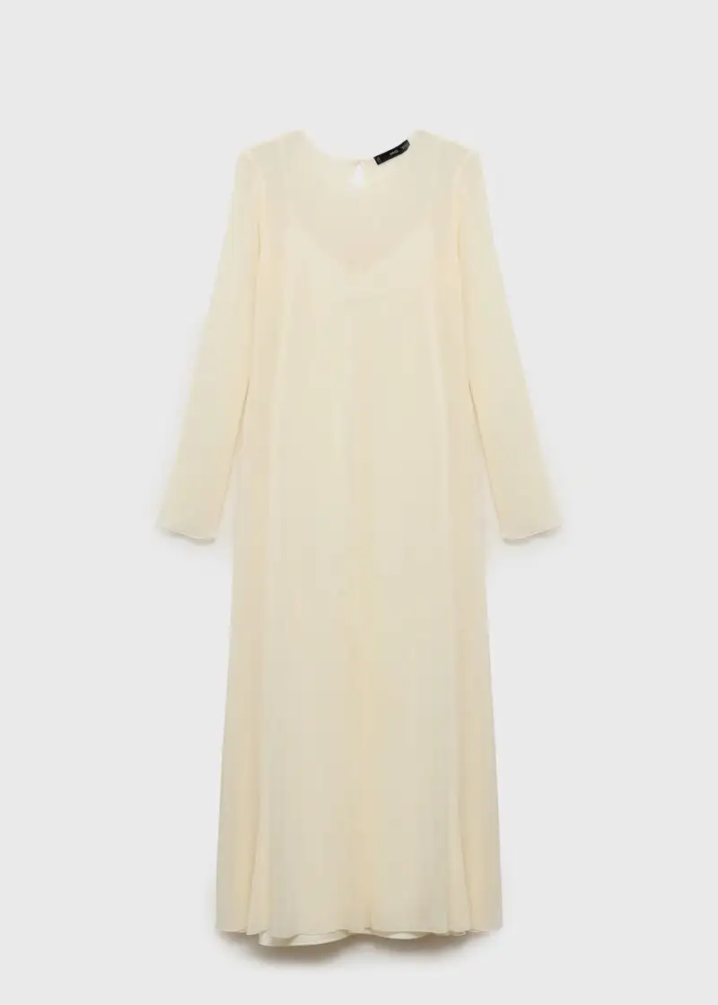 Vestido semitransparente.