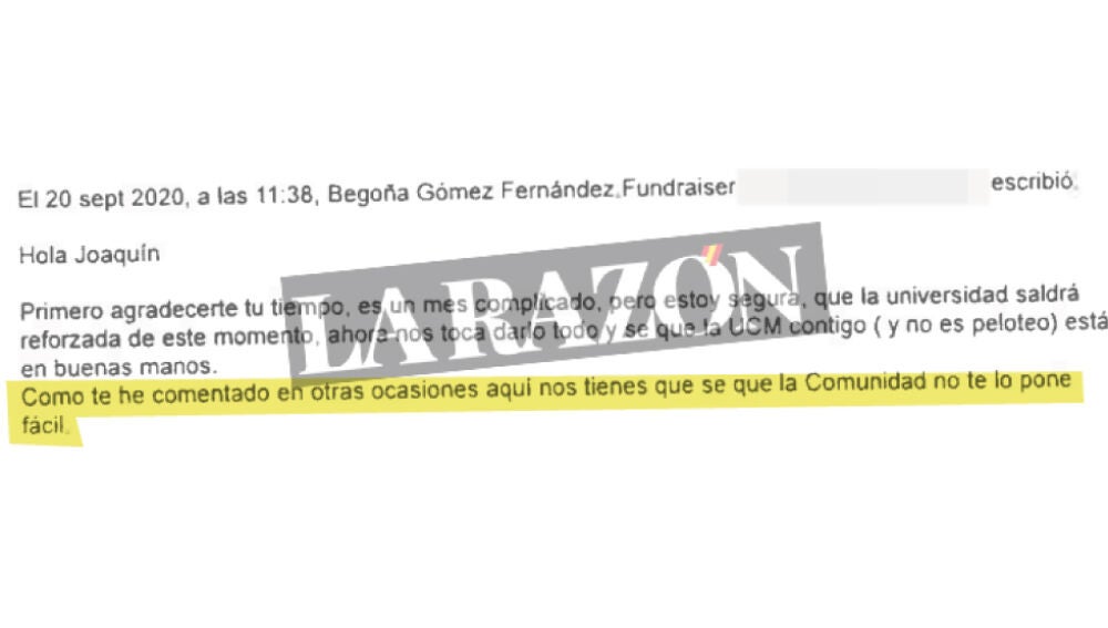 Mensajes de Begoña Gómez