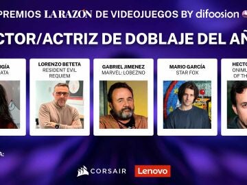 Premios La Razón de Videojuegos by Difoosion 2026: conoce a los finalistas a Mejor actor/actriz de doblaje