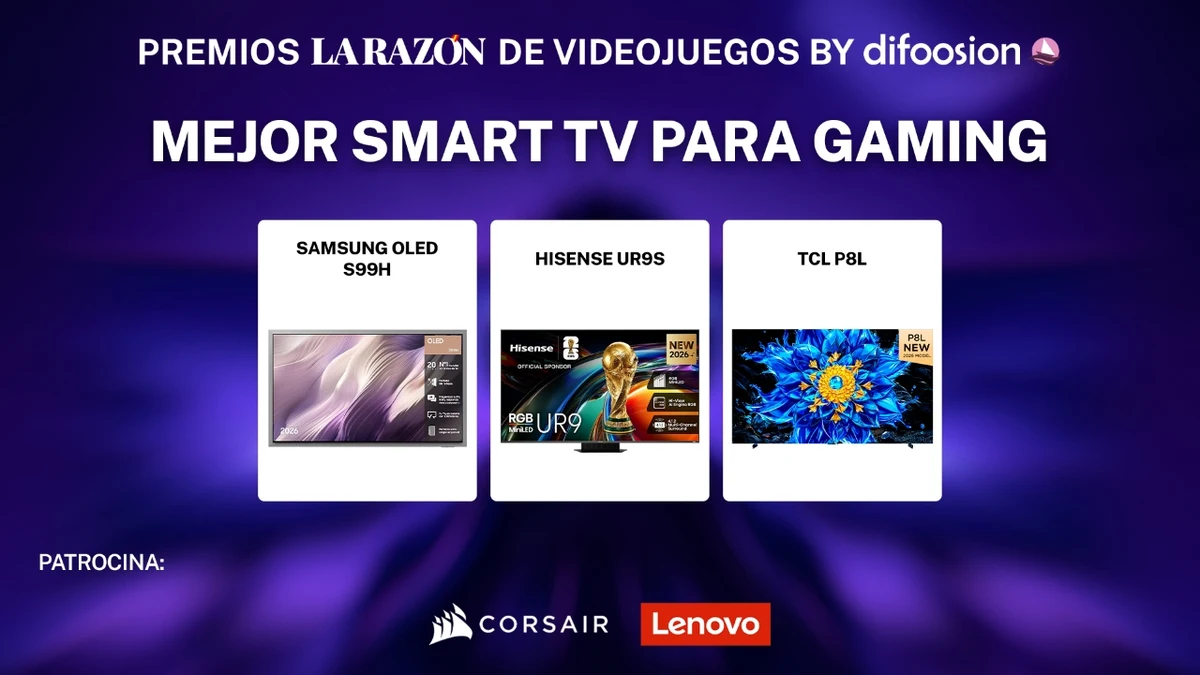 Premios La Razón de Videojuegos by Difoosion 2026: finalistas a Mejor Smart TV para gaming