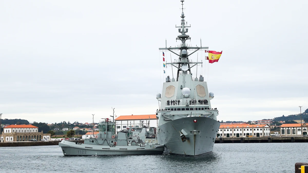 Llegada de la fragata Álvaro de Bazán, a 20 de octubre de 2026, en Ferrol, A Coruña, Galicia