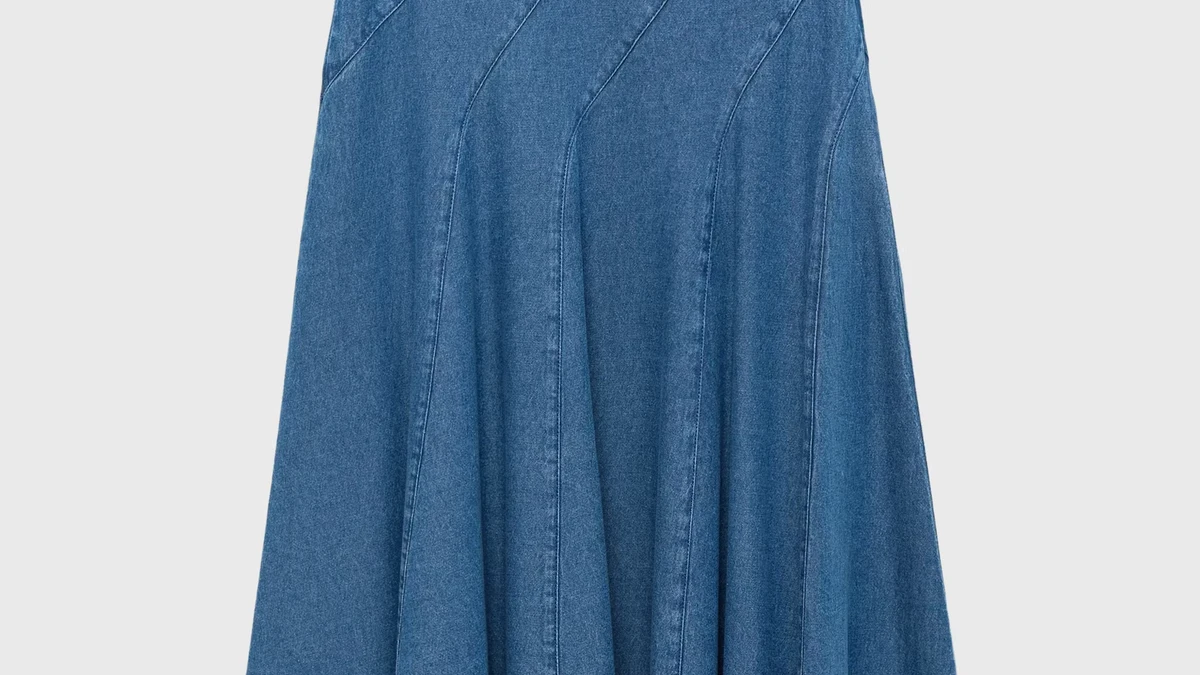 Falda denim.