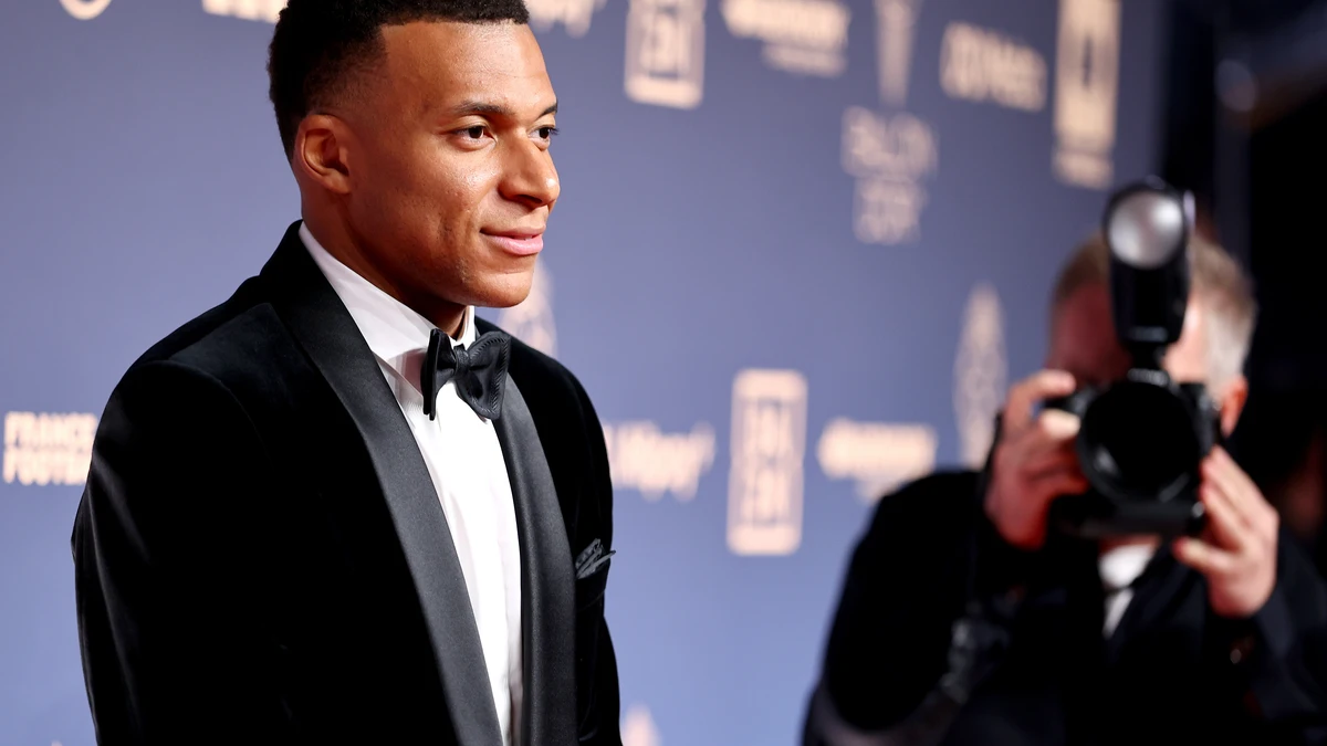 Kylian Mbappé, antes de la ceremonia de entrega del Balón de Oro
