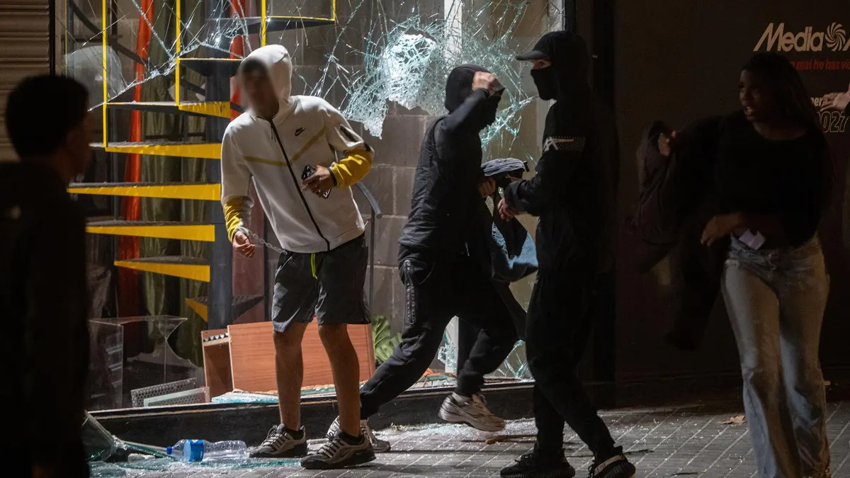 Imágenes de vandalismo en Barcelona
