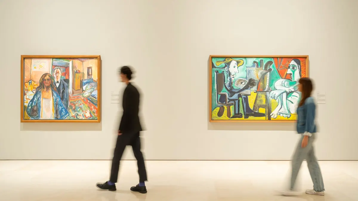 «El artista y su modelo» (1919-21) de Munch luce junto a «El pintor y la modelo» (1963) de Picasso en la exposición temporal del Museo Picasso Málaga
