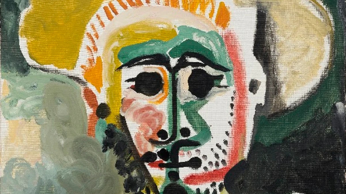 Busto de hombre con sombrero, de Picasso