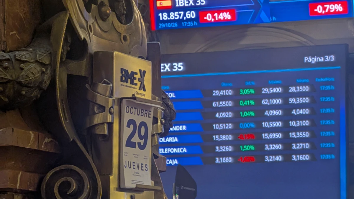 La bolsa española cae el 0,14 % por la bajada de la banca y mientras el brent cede el 1 %