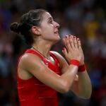 Carolina Marín, emocionada tras lograr el oro en los Juegos Olímpicos