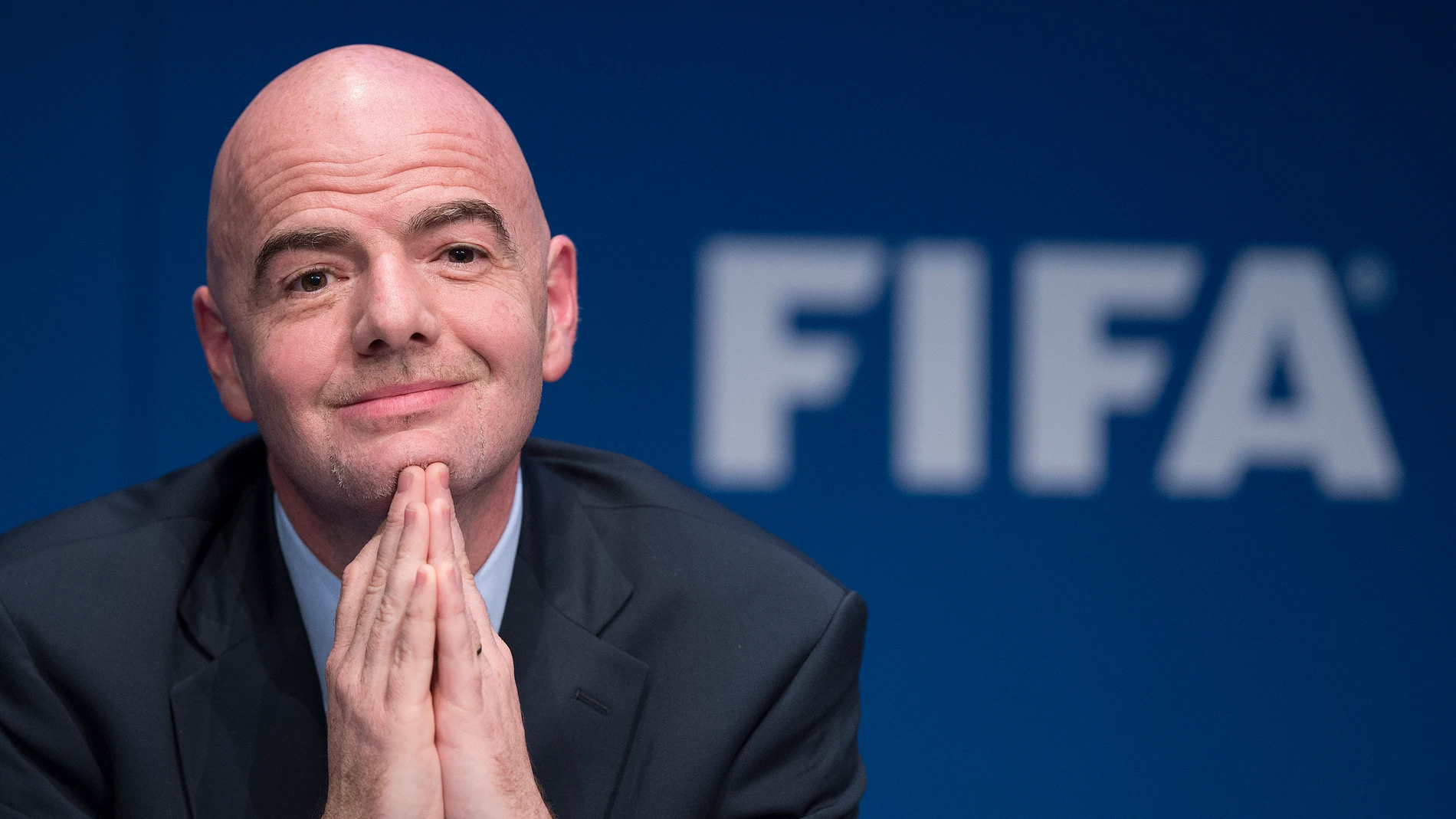 Infantino en una rueda de prensa de FIFA