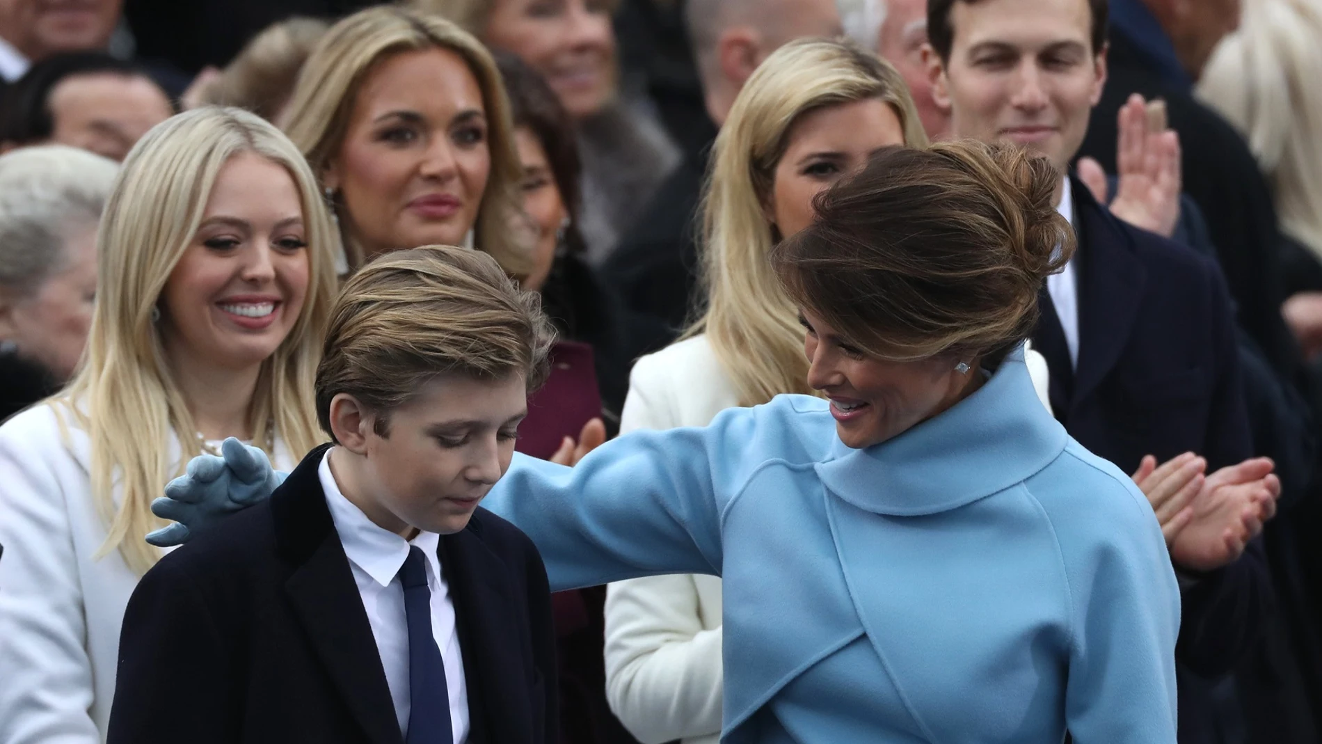 Melania Trump y su hijo Barron