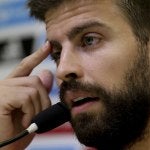 Gerard Piqué, durante su comparecencia ante los medios