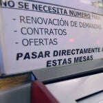 Interior de una oficina de Empleo de Castilla y Léon