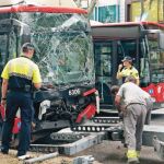 El accidente provocó que el carril de la Diagonal en sentido Besós se cortara al tráfico entre Balmes y Rambla Cataluña y se desviara la circulación
