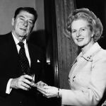 Margaret Thatcher y Ronald Reagan