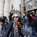Ester Quintana a su llegada a la Audiencia de Barcelona