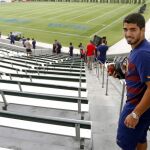 Luis Suárez, en el estadio de Los Ángeles Galaxy