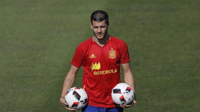 El delantero español Alvaro Morata