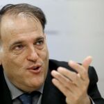 El presidente de la Liga de Fútbol Profesional (LFP), Javier Tebas, en imagen de archivo