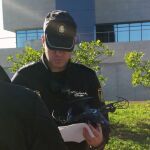 El dron estrellado por la Policía