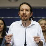 El líder de Podemos, Pablo Iglesias