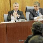 El consejero de Cultura, Paulino Plata, y Juan Ignacio Zoido