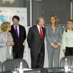 De izquierda a derecha, la consellera Geli, Pedro Alonso, Isidro Fainé, la Infanta Cristina y la ministra Jiménez
