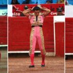 El novillero mexicano Christian Hernández durante su vergonzosa actuación en la Plaza México